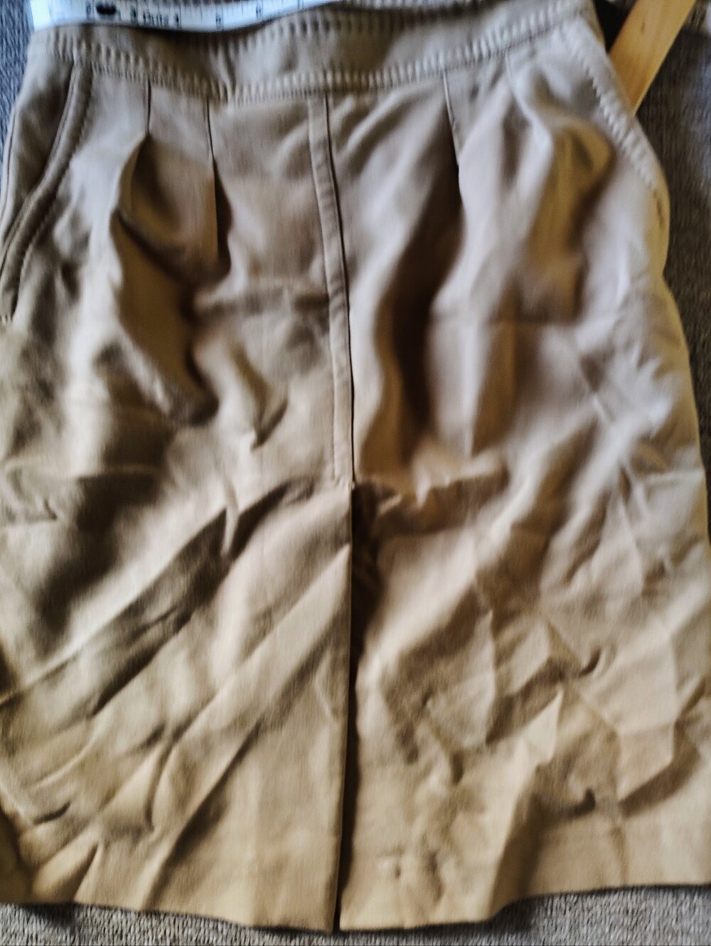 ZARA WOMAN Beige Skirt Cotton Twill Pockets S